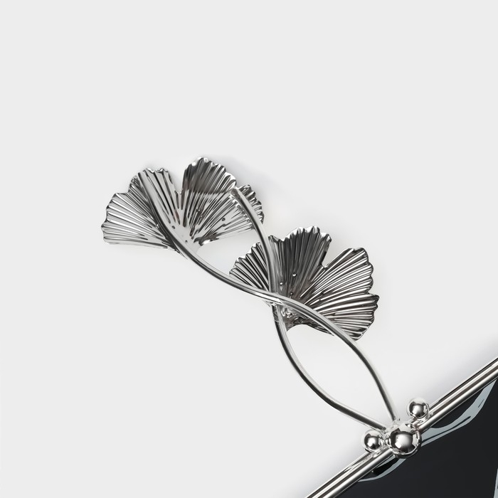 Салфетница «Цветы», 15×15×8,5 см, цвет серебряный Салфетница «Цветы», 15×15×8,5 см, цвет серебряный