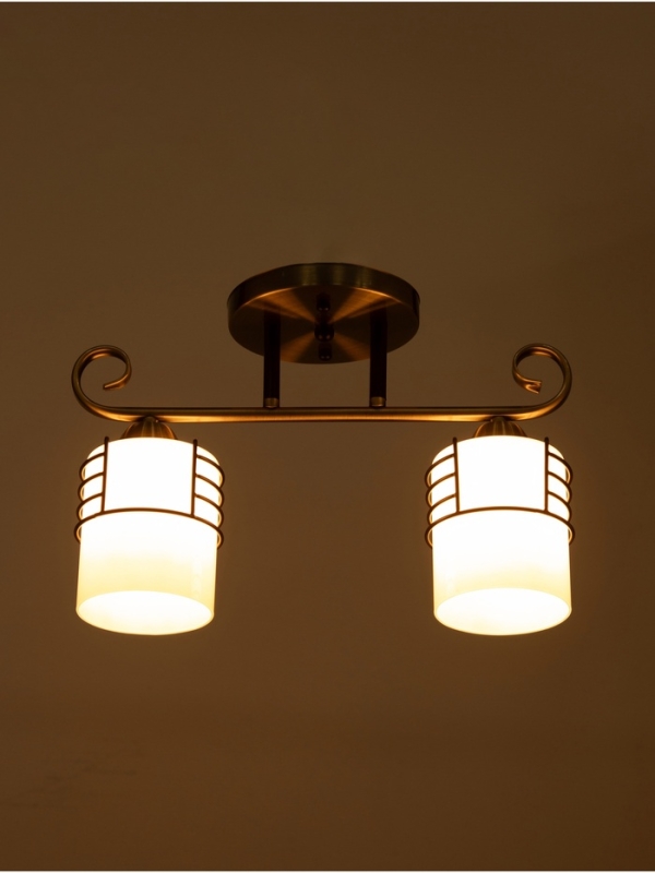 Люстра Люстра "Кипр" 2х40Вт Е27 латунь/черный 36,5х15х26см