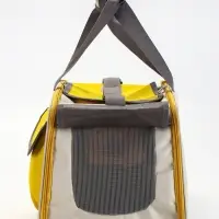 Сумка-переноска с органайзером и окном, 45&times;26&times;29 см, серо-жёлтая