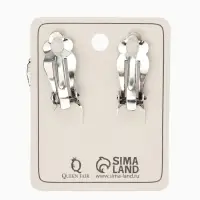 Серьги клипсы для ушей QF &laquo;Круг в рубчик&raquo;, цвет чернёное серебро