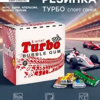 Жевательная резинка Турбо спорт гонки, дыня, апельсин, яблоко, персик, 50&times;4.5 г
