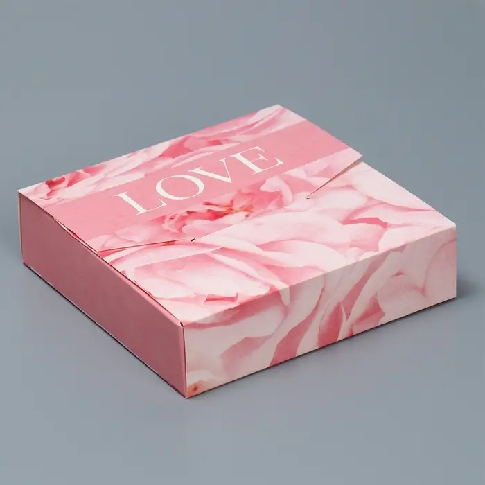 Коробка подарочная складная конверт, упаковка,«Розы», 15 х 15 х 4 см Коробка подарочная складная конверт, упаковка,«Розы», 15 х 15 х 4 см