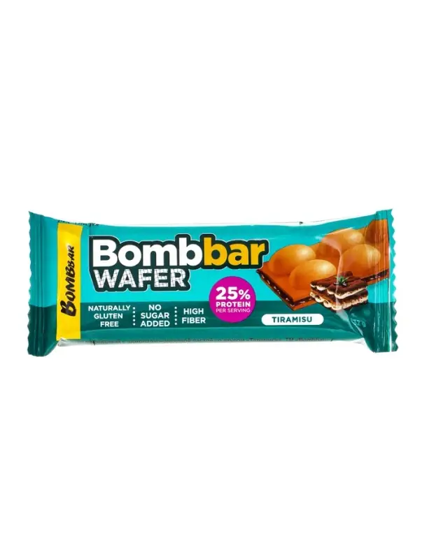 ТМ  ТМ "BOMBBAR" Батончик вафельный с шоколадно-ореховой пастой со вкусом "Тирамису" 32 г