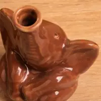 Сосуд для масла «Слон», 7.5×9.5×14 см, керамика, коричневый