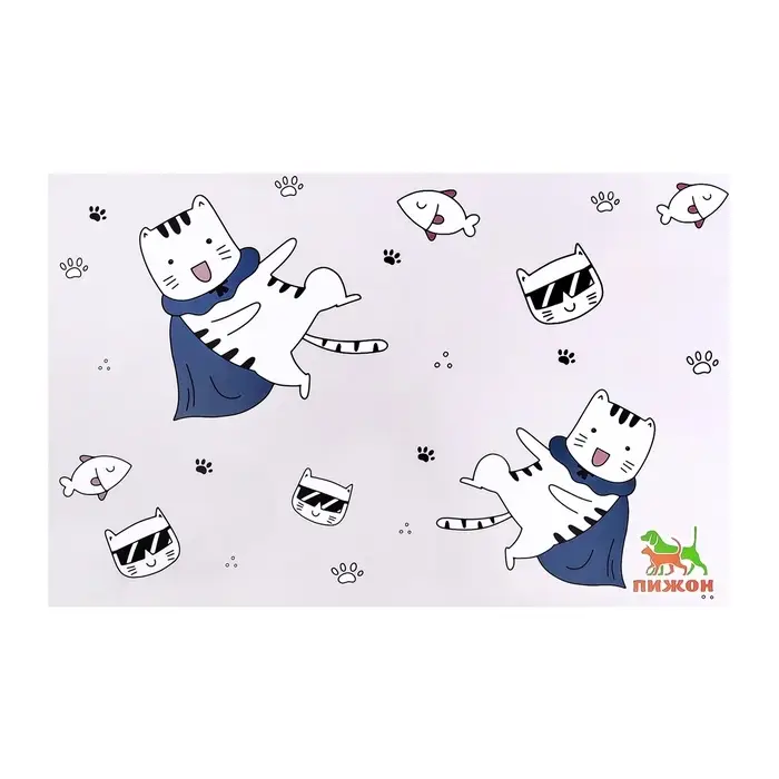 Коврик под миску  Коврик под миску "Пижон" 43 х 28 см "Супер кот"