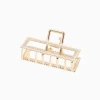 Крабик для волос &laquo;Эмили&raquo;, прямой, 7 см, золотистый