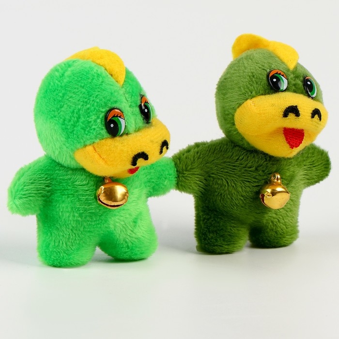 Мягкая игрушка-магнит «Дракон» с колокольчиком, 8 см, цвет МИКС Мягкая игрушка-магнит «Дракон» с колокольчиком, 8 см, цвет МИКС