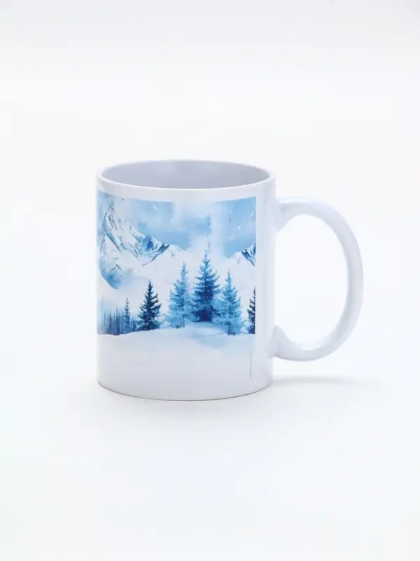 Кружка керамическая новогодняя «Вершины гор», 320 мл