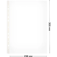 Файл-вкладыш перфорированная А4 100шт, рифленая Элементари 0,030 мм