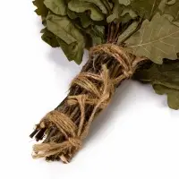 Веник для бани дубовый, с тысячелистником