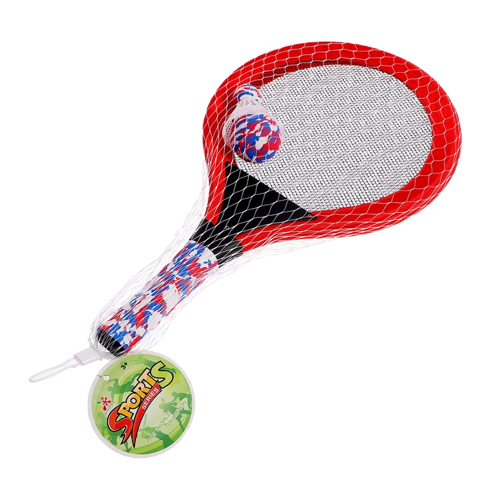 Набор для бадминтона, 2 ракетки, 50 см., волан, мяч, цвет МИКС Набор для бадминтона, 2 ракетки, 50 см., волан, мяч, цвет МИКС
