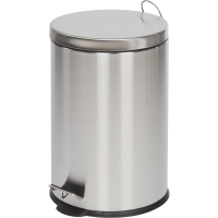 Ведро мусорное с педалью и доводчиком Luscan 20 л, матовое, нерж сталь