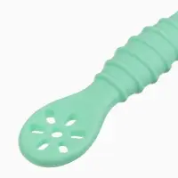 Ложка детская для прикорма, силикон, набор 3 шт., мятный M&B