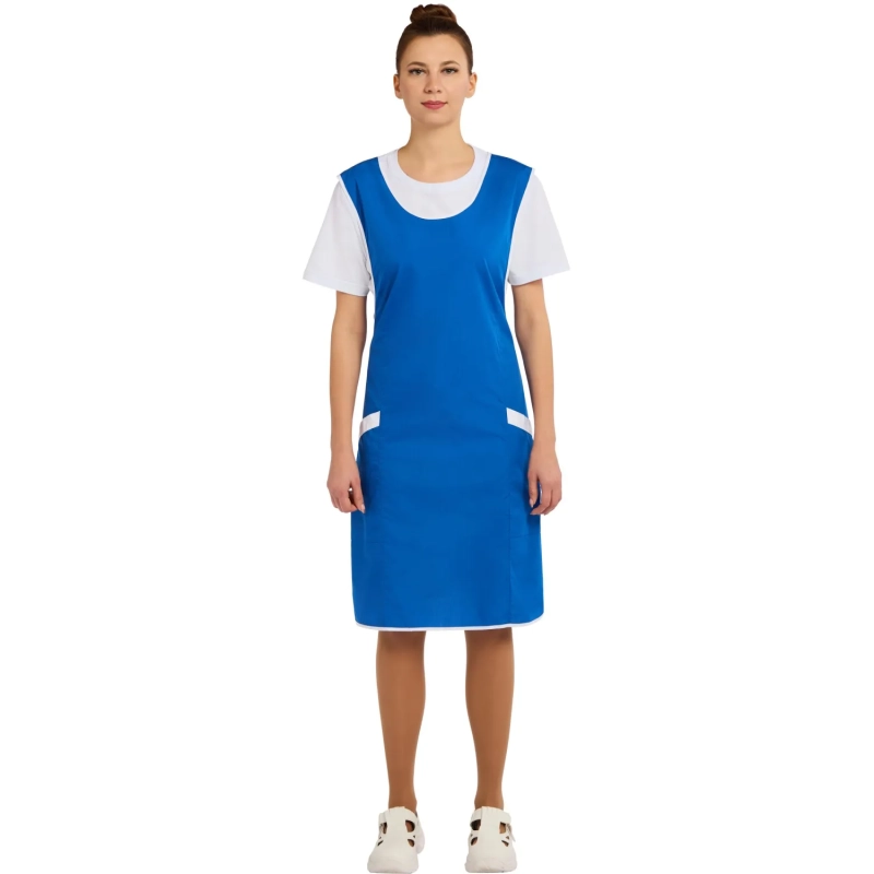 Фартук сарафан Маркет Мастер&nbsp; цвет васильковый/белый