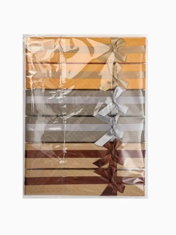 Набор подарочных коробочек 6 шт. под браслет, цепочку, &laquo;Стёганый принт&raquo;, 21&times;4 см, МИКС