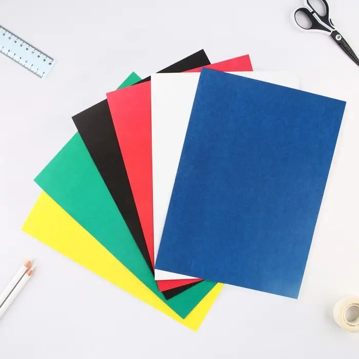 Картон цветной А4, 6 листов 6 цветов немелованный односторонний &laquo;Котик&raquo;