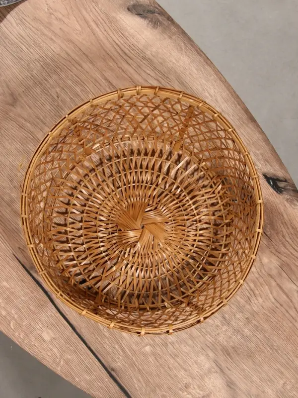 Корзина плетёная &laquo;Клоус&raquo;, 32&times;32&times;13 см, бамбук, светлая