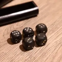 Кубики игральные в шкатулке, 15&times;7&times;3.5 см, манговое дерево