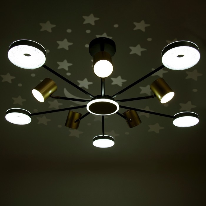 Люстра Люстра "Артеко" 10хLED 190Вт 3000-6000К серо-золотой 104х104х31 см BayerLux