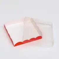 Коробка для печенья, красная, 15 х 15 х 3 см