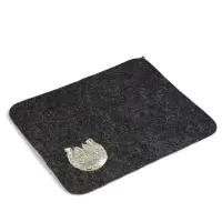 Набор для бани шапка+коврик "На удачу", темный