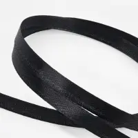 Лента атласная, 6 мм × 23 ± 1 м, цвет чёрный №39