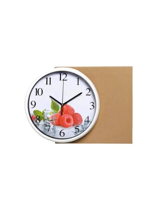 Часы настенные, серия: Кухня, &laquo;Малина&raquo;, дискретный ход, d=24.5 см, белые