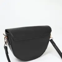 Сумка женская мессенджер на магните, 23&times;8&times;16 см, чёрная