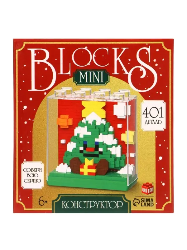 UNICON Конструктор  UNICON Конструктор "Mini Blocks", 401 деталь, елочка