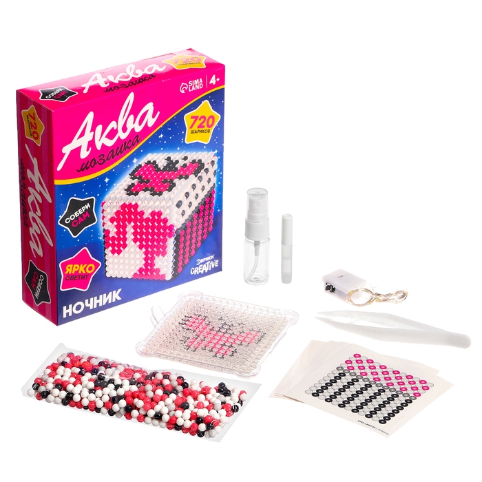 Аквамозаика «Куколка», ночник, 720 шариков Аквамозаика «Куколка», ночник, 720 шариков