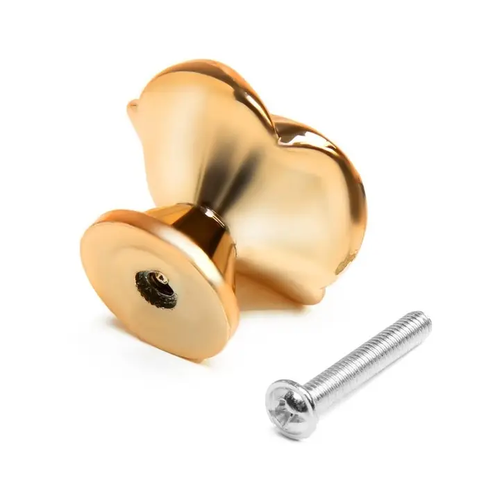 Ручка-кнопка CAPPIO Rose 01, белая с золотым Ручка-кнопка CAPPIO Rose 01, белая с золотым