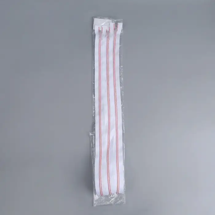 Молния «Спираль», №5, разъёмная, замок автомат, 80 см, белая, розовая Молния «Спираль», №5, разъёмная, замок автомат, 80 см, белая, розовая