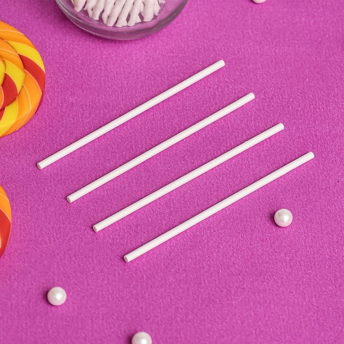 Набор палочек для леденцов  Набор палочек для леденцов "Кондимир", ⌀0,3 см, длина 10 см, 50 шт