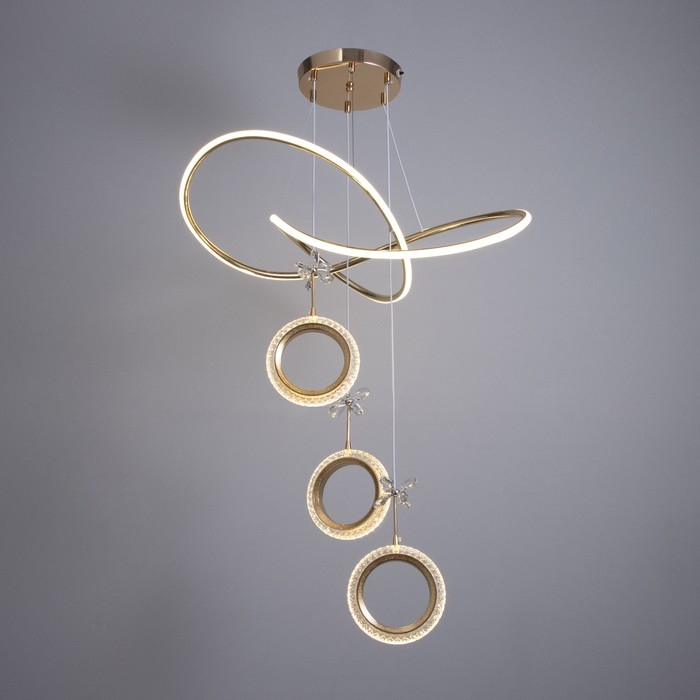 Светильник с ПДУ Светильник с ПДУ "Лаурен" LED 130Вт 3000-6000К золото 53х53х100 см