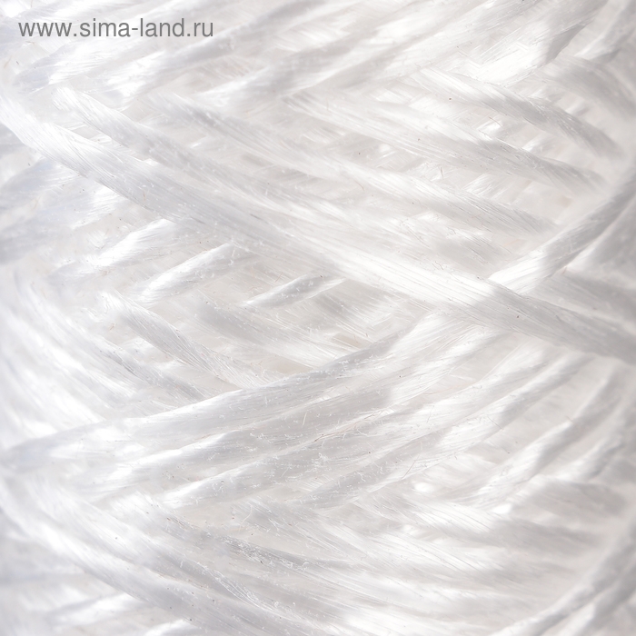 Шпагат ПП, d=1,6 мм, 60 м, цвет белый Шпагат ПП, d=1,6 мм, 60 м, цвет белый