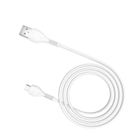 Кабель Hoco X37, microUSB - USB, 2.4 А, 1 м, PVC оплетка, белый