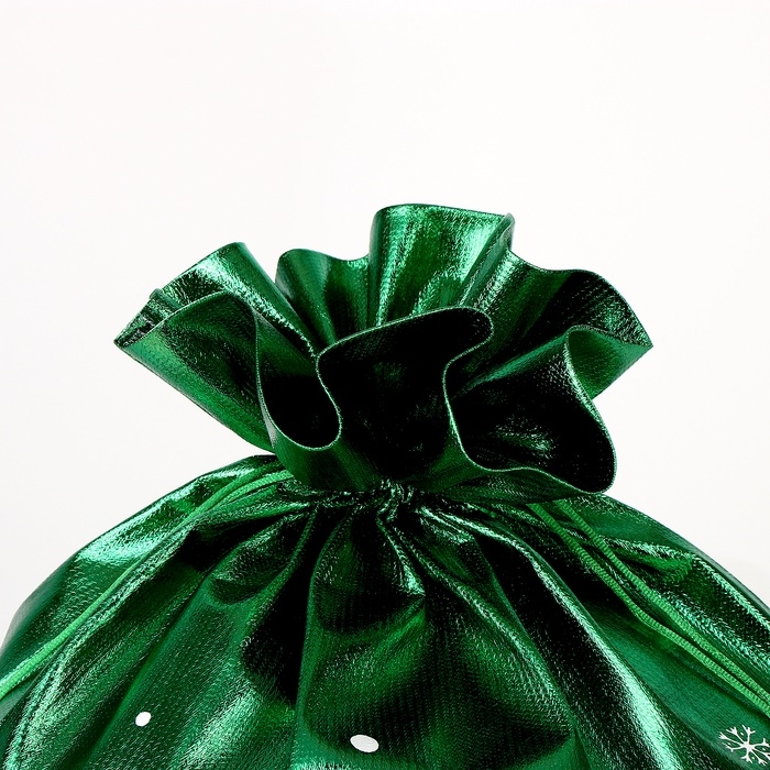 Подарочный мешок Деда Мороза «Елочка», зеленый, 60 х 40см