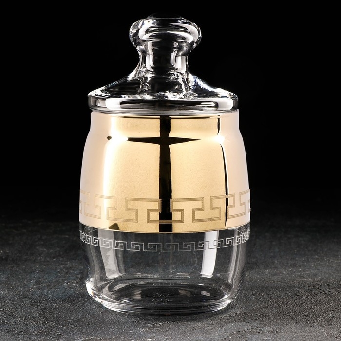 Банка для сыпучих продуктов «Нэро», 940 мл, цвет напыления золотой Банка для сыпучих продуктов «Нэро», 940 мл, цвет напыления золотой