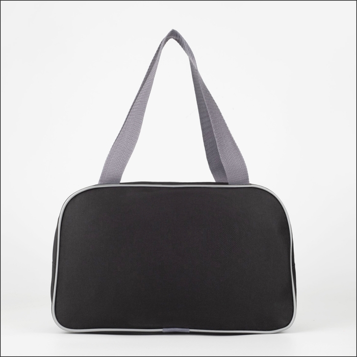 Сумка для обуви на молнии, наружный карман, TEXTURA, цвет серый/чёрный Сумка для обуви на молнии, наружный карман, TEXTURA, цвет серый/чёрный