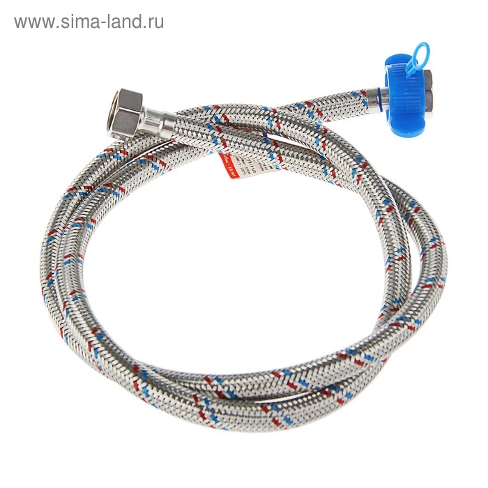 Подводка гибкая AquaKratos, гайка-гайка, 120 см, нерж.сталь, с ключом для монтажа Подводка гибкая AquaKratos, гайка-гайка, 120 см, нерж.сталь, с ключом для монтажа