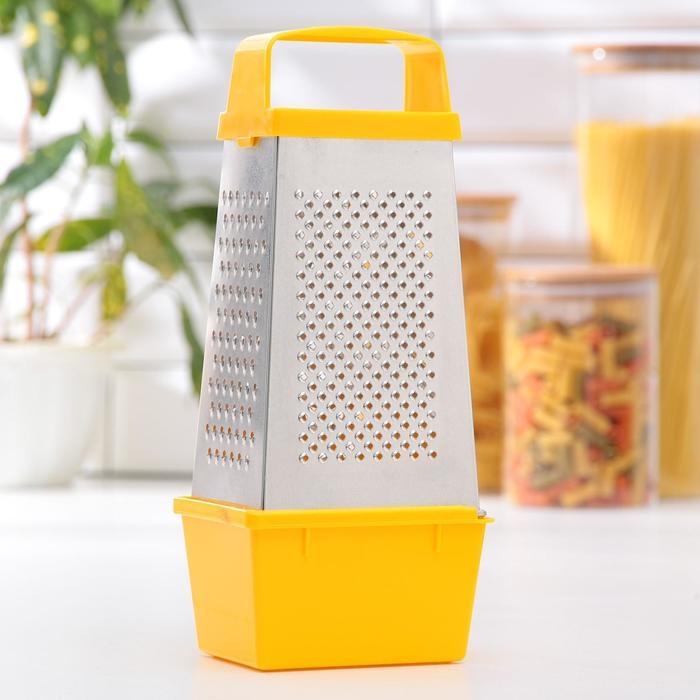 Тёрка «Комфорт», 4 грани и контейнер 450 мл, 11×8,5×27 см, цвет МИКС Тёрка «Комфорт», 4 грани и контейнер 450 мл, 11×8,5×27 см, цвет МИКС