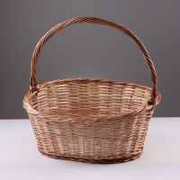 Корзина «Новая», дно:34×24 см, верх:43×37 см, H=14/19/41 см, ручное плетение, шпон, лоза