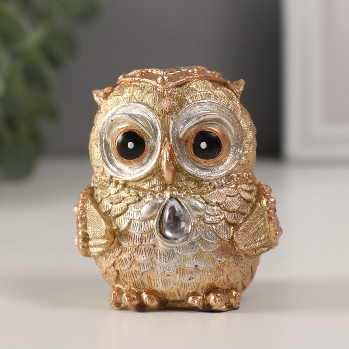 Сувенир полистоун Сувенир полистоун "Совушка, страза капля" 5,5х5х6,5 см