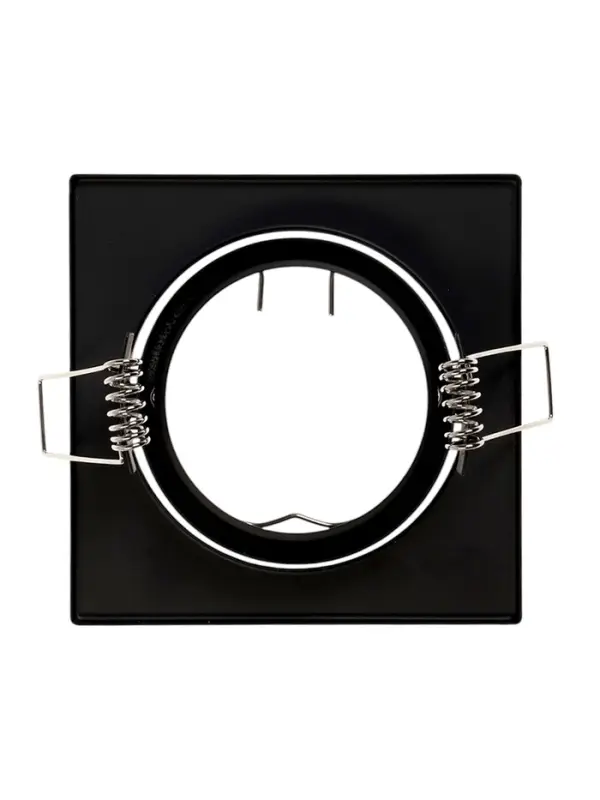 Светильник встраиваемый под лампу MR-16, поворотный, квадратный, металлический, чёрный