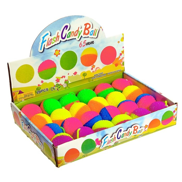 Мяч световой, 6 см, с резинкой, цвета МИКС Мяч световой, 6 см, с резинкой, цвета МИКС