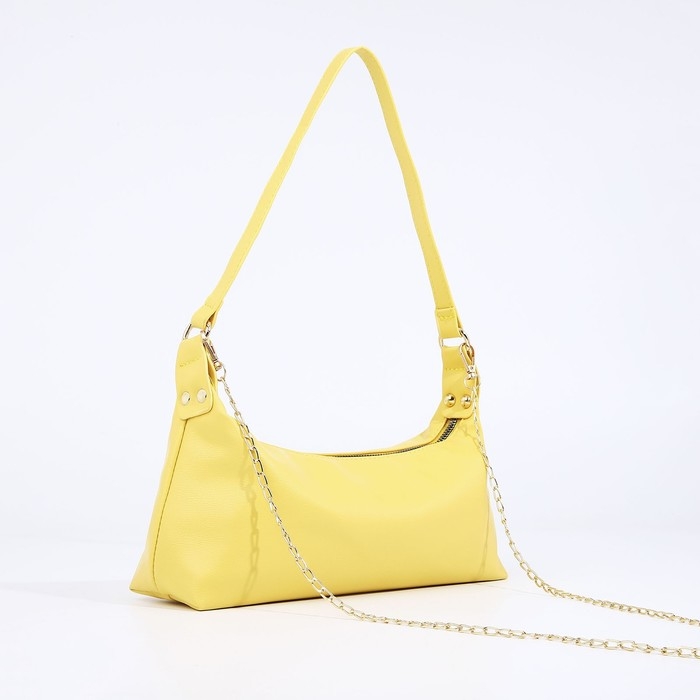 Сумка-багет на молнии, цвет жёлтый Сумка-багет на молнии, цвет жёлтый