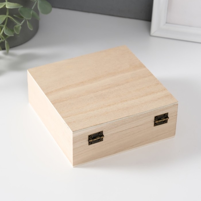 Шкатулка дерево для росписи квадрат Шкатулка дерево для росписи квадрат "Полосатая" 5х13х13 см