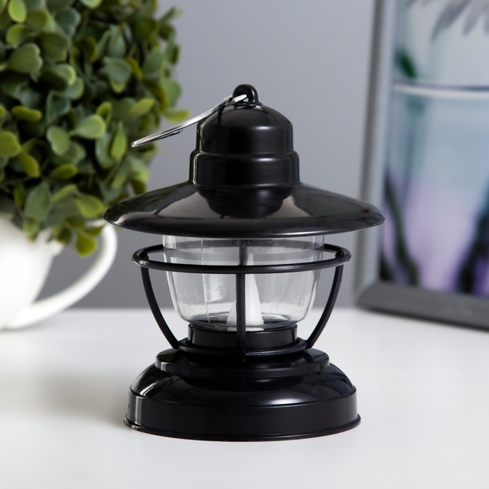 Ночник Ночник "Евлампия" LED 1Вт от батареек 2хААА черный 10х10х12см RISALUX