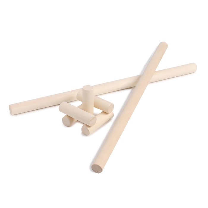 Игра  Игра "Городки", берёза, d=3.5 см, 3 см, l=10.8 см, 56.3 см