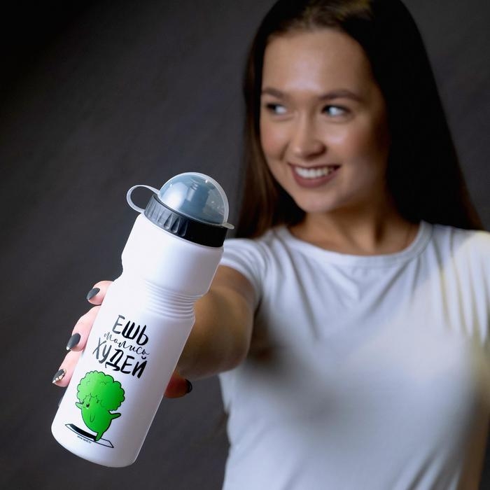 Бутылка для воды «Ешь, молись, худей», 750 мл Бутылка для воды «Ешь, молись, худей», 750 мл